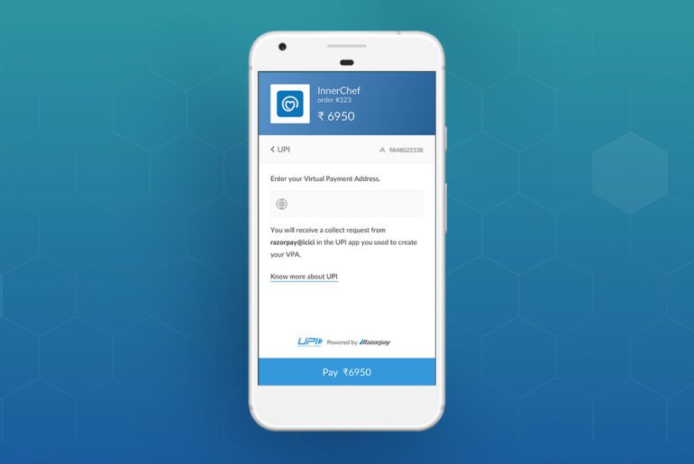 razorpay upi payment method