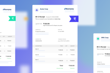 Razorpay payment receipts
