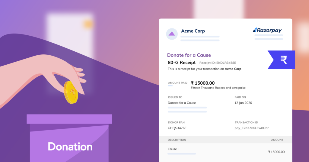 80G receipts for NGO