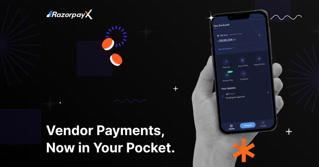 vendor payments on mobile app