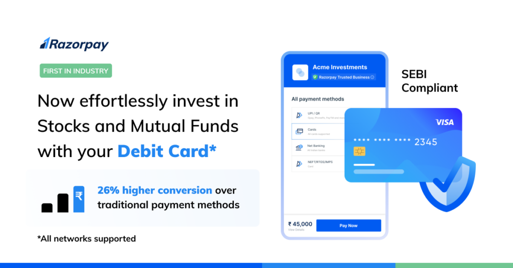 Debit cards for investments