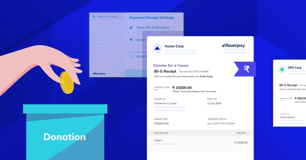 accept online donations with 80g receipts