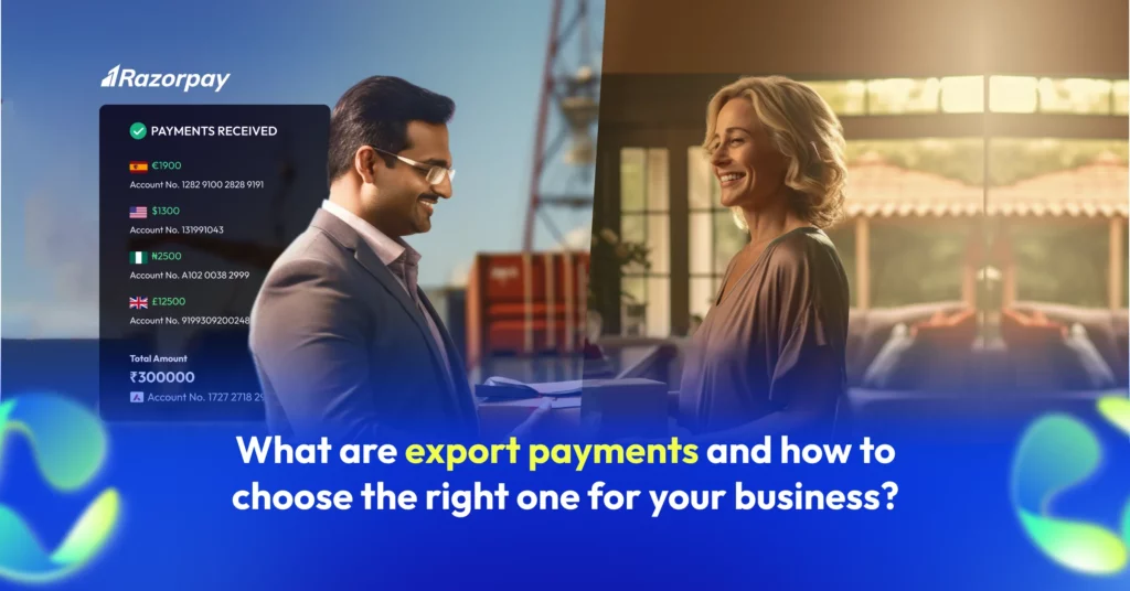 what are export payments