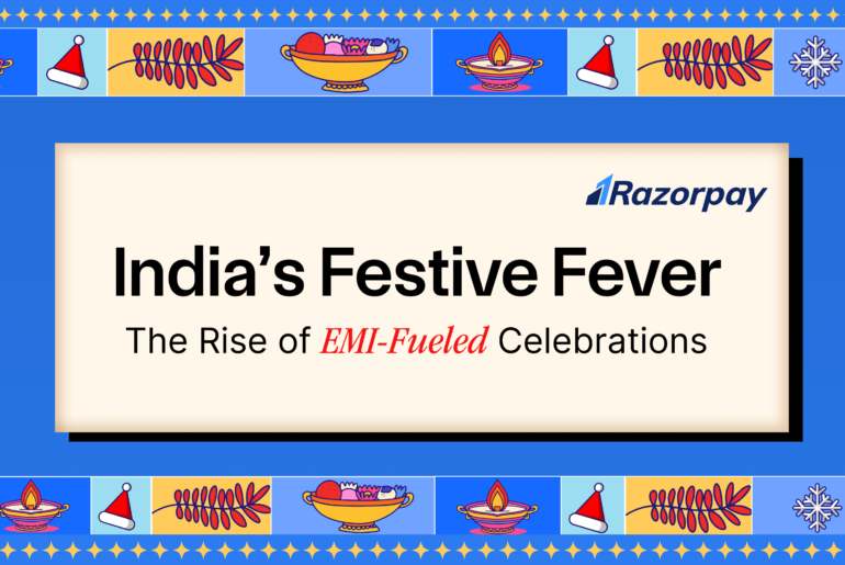 A vibrant banner featuring festive elements like lit diyas, sparkling lights, and Christmas decorations, symbolizing the joyous spirit of Diwali and Christmas in India.