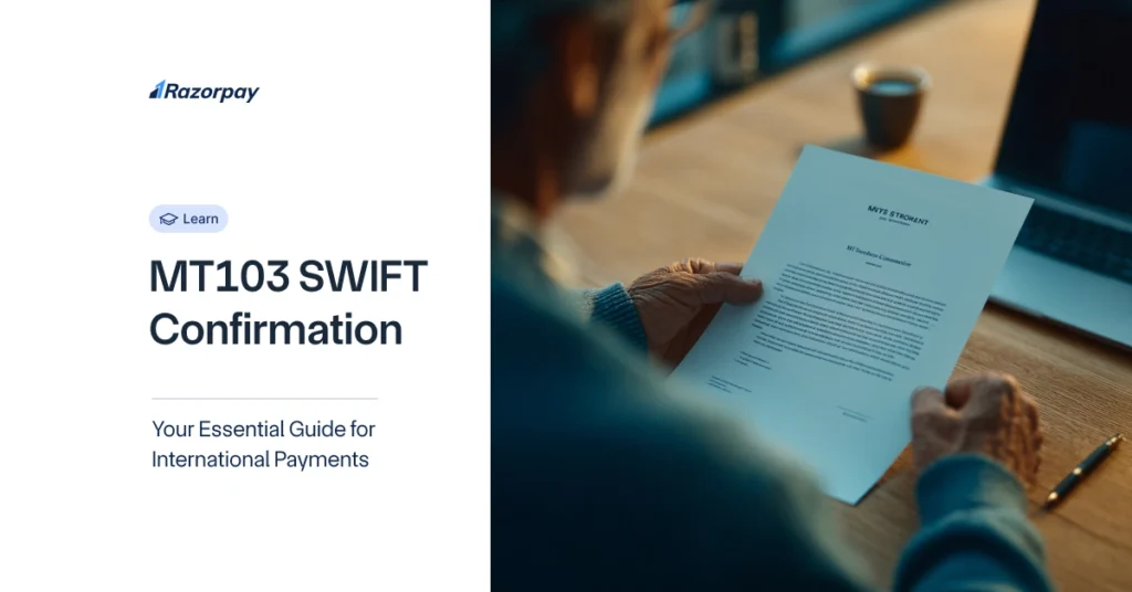 MT103 SWIFT Confirmation