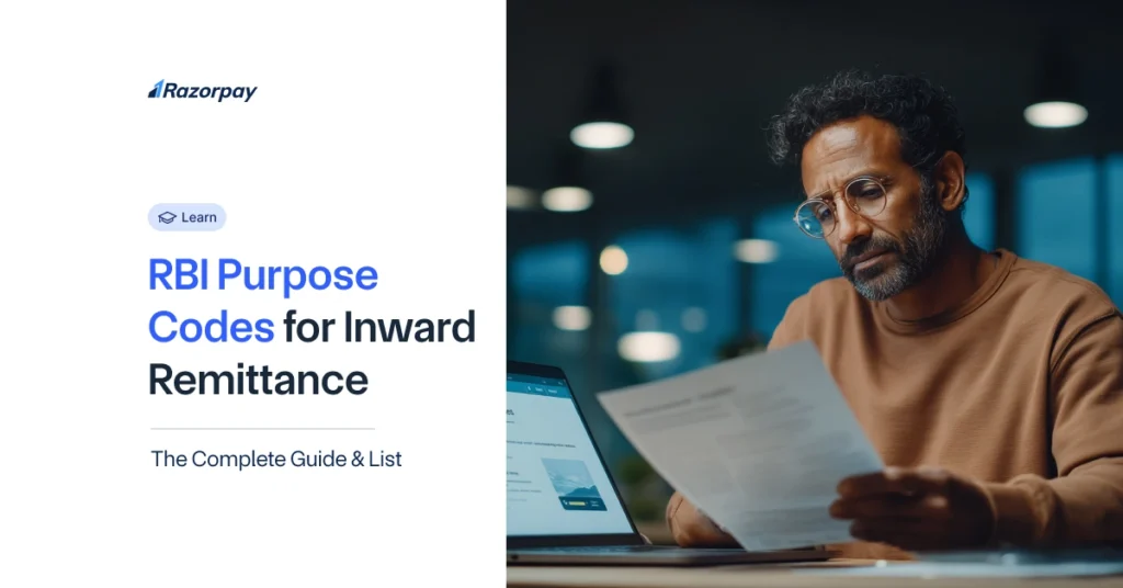 RBI Purpose Codes for Inward Remittance