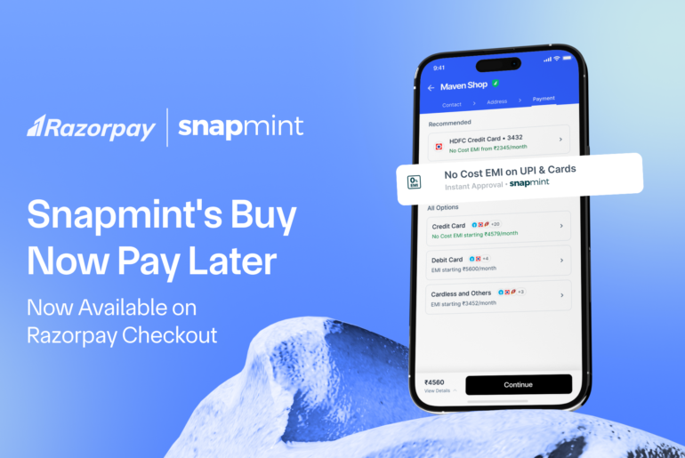 Snapmint integrates with Razorpay checkout