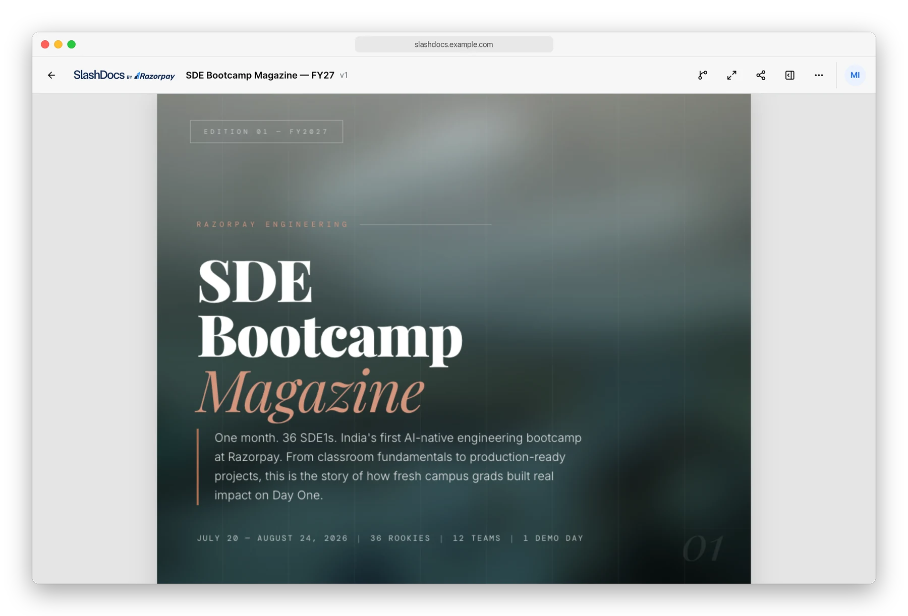 The SDE bootcamp magazine